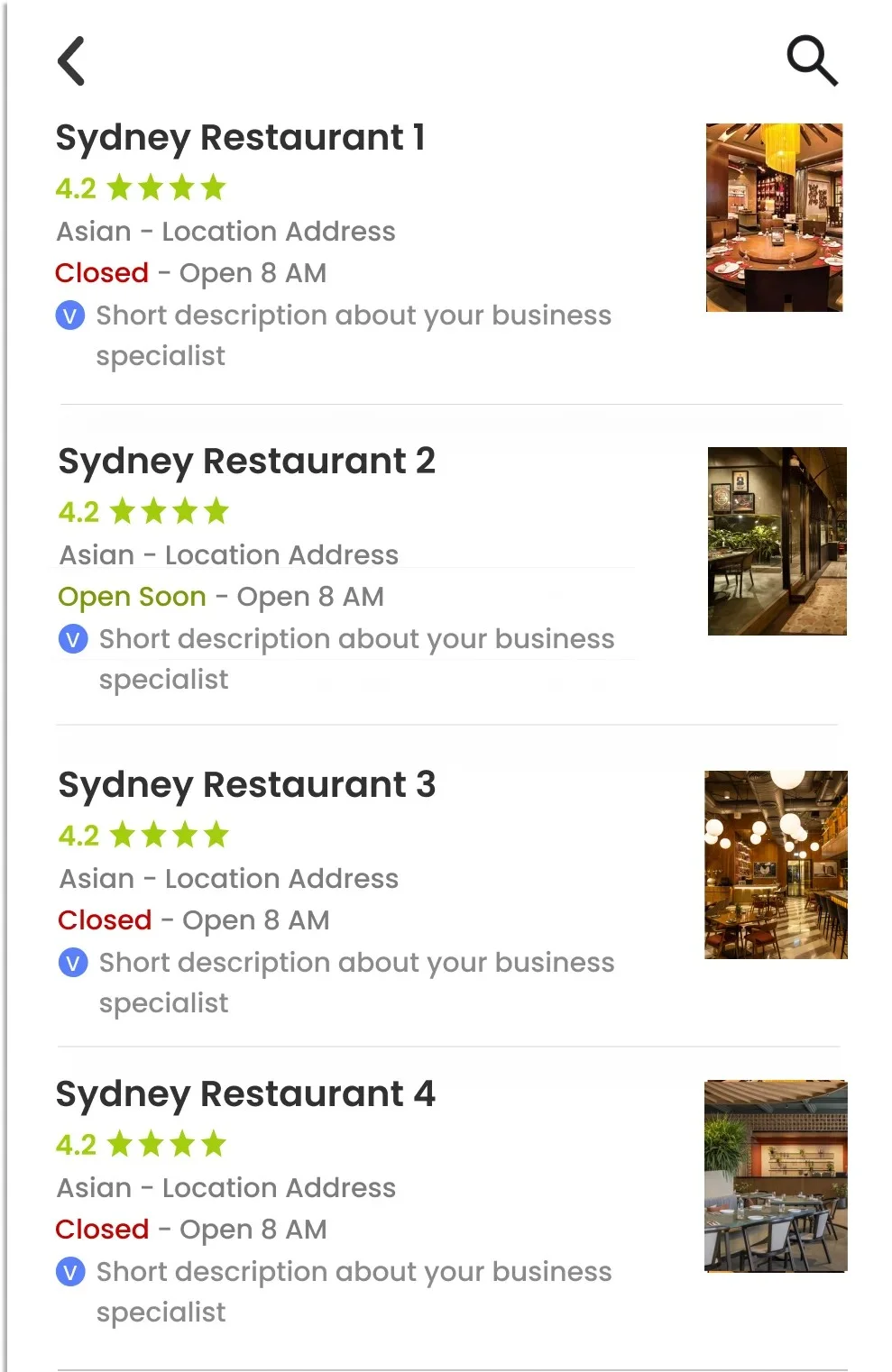 SEO Sydney Restaurant